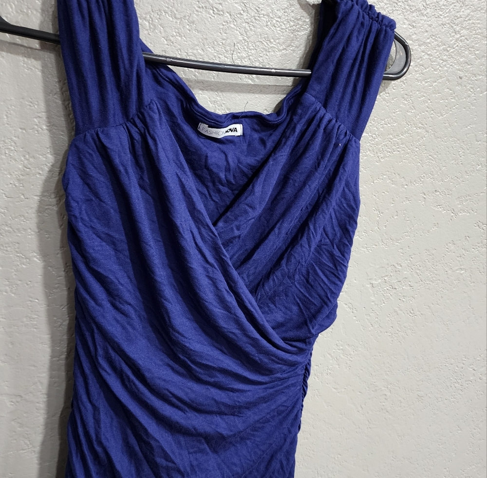 Long Royal blue fashion nova dress